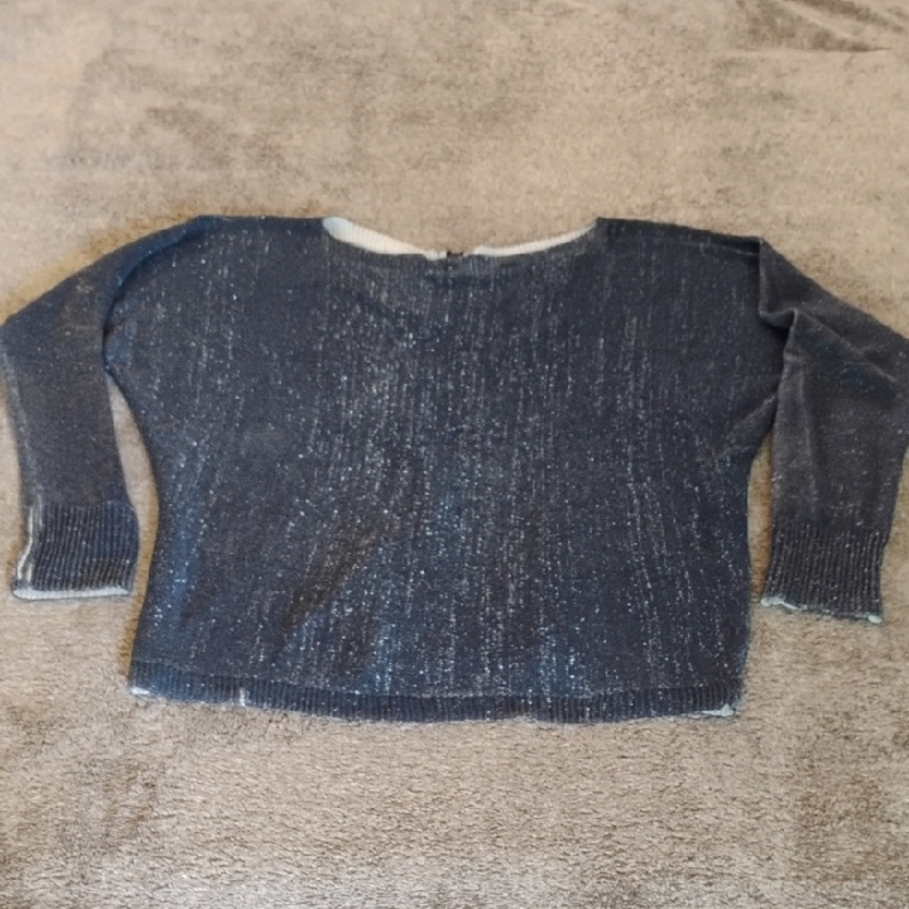 Jean Pierre Klifa Back Zip Sweater Metallic Thread